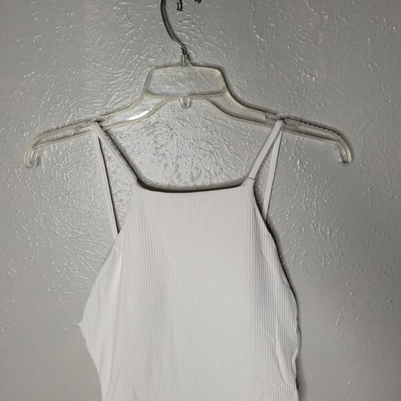 Andie Swim The Asbury Ribbed One Piece Swimsuit in Coconut Cream Size Med NWT - Picture 4 of 9